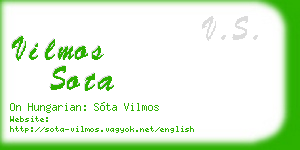 vilmos sota business card